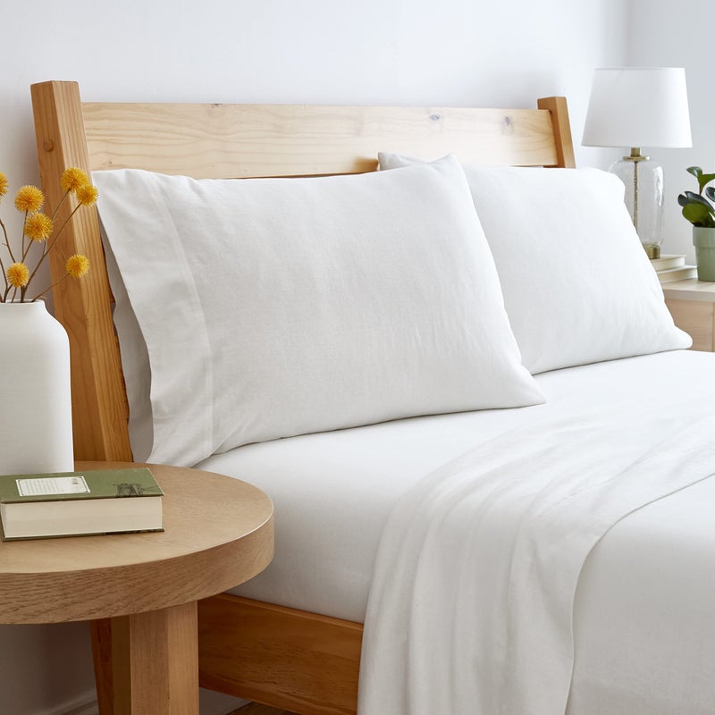 BED INC Road Trip America Jersey Sheets Set - Cotton Blend 3 Pieces Twin Set - T-Shirt Soft Knit Stretchy Bed Sheets - All Seasonal and Deep Pockets (White, Twin) - Image 3